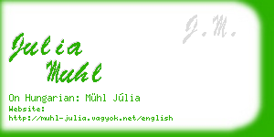 julia muhl business card