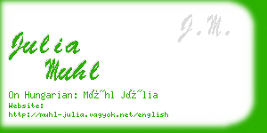 julia muhl business card